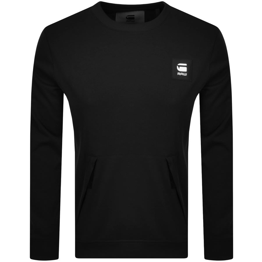 Alternative Image for ProductG Star Raw Box Logo Pocket Sweatshirt Black1